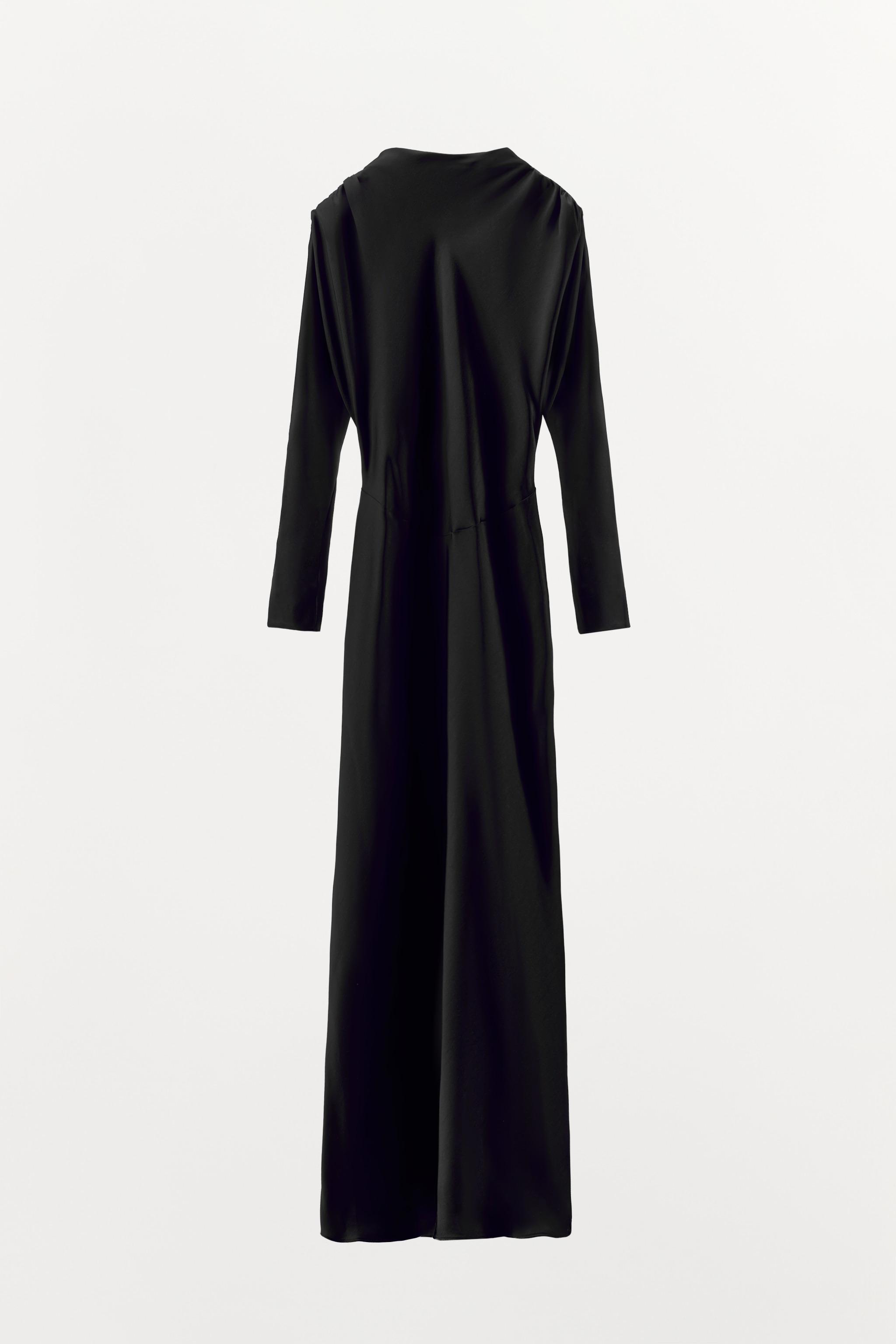 DRAPED SATIN EFFECT DRESS